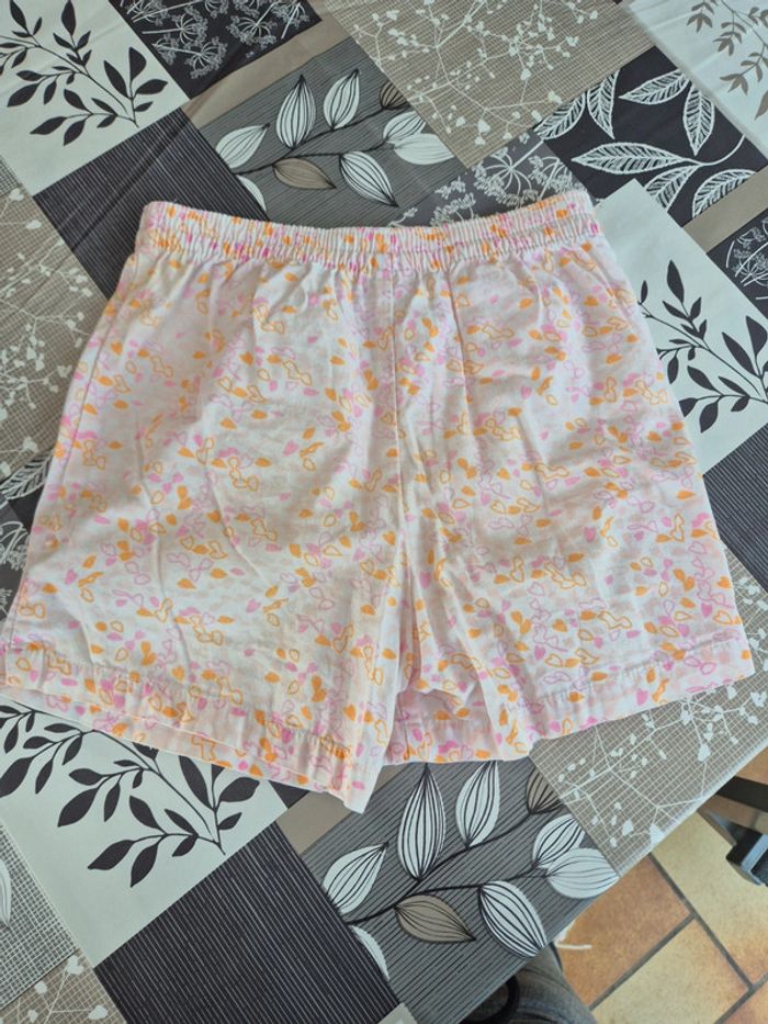 Jupe short à fleurs orange et rose Disney - photo numéro 4