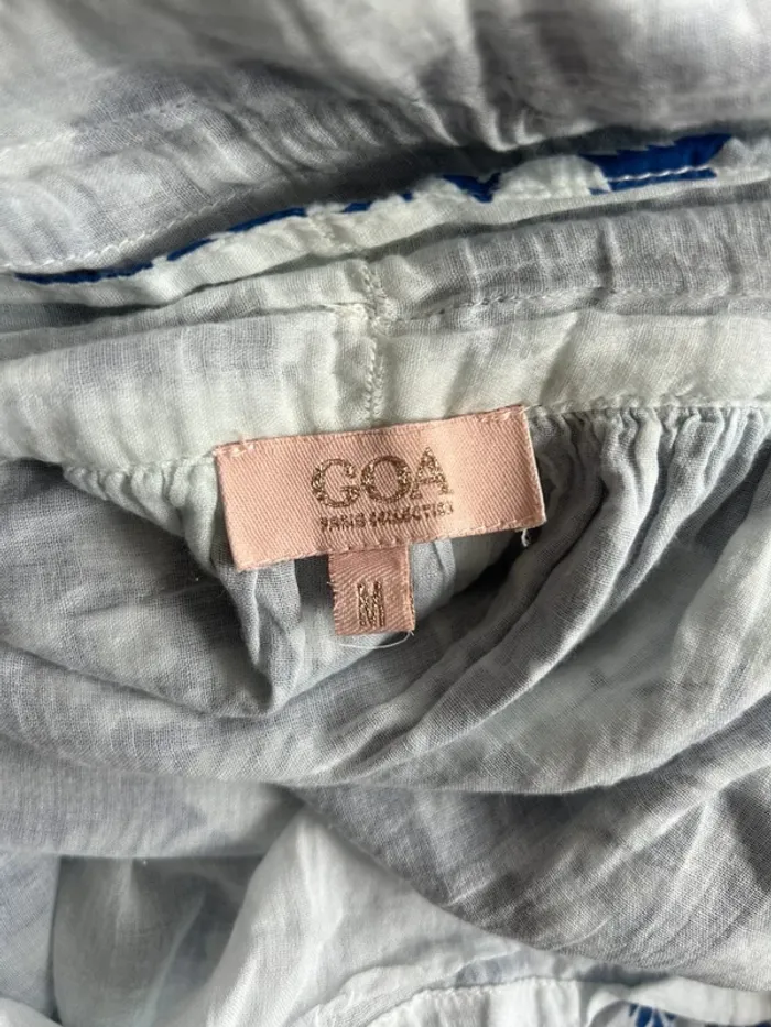 Goa Robe longue dos nu bleue et blanche – Taille 38 – Très bon état - photo numéro 9