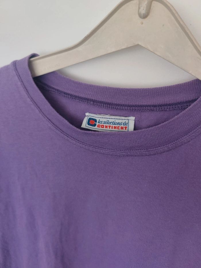 Tshirt vintage violet les sélections continent en coton - photo numéro 2