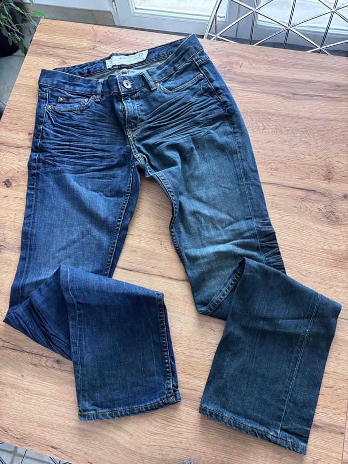 Jeans femme droit bleu brut taille 28 H&M