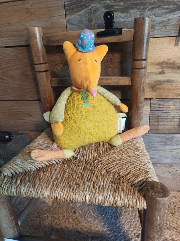 Peluche musical renard Dédé les tartempois moulin roty tbe - photo numéro 2