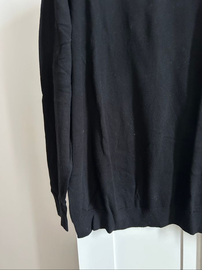 Pull noir uni Col Montant Regular Fit Homme Smog Taille XL - photo numéro 2