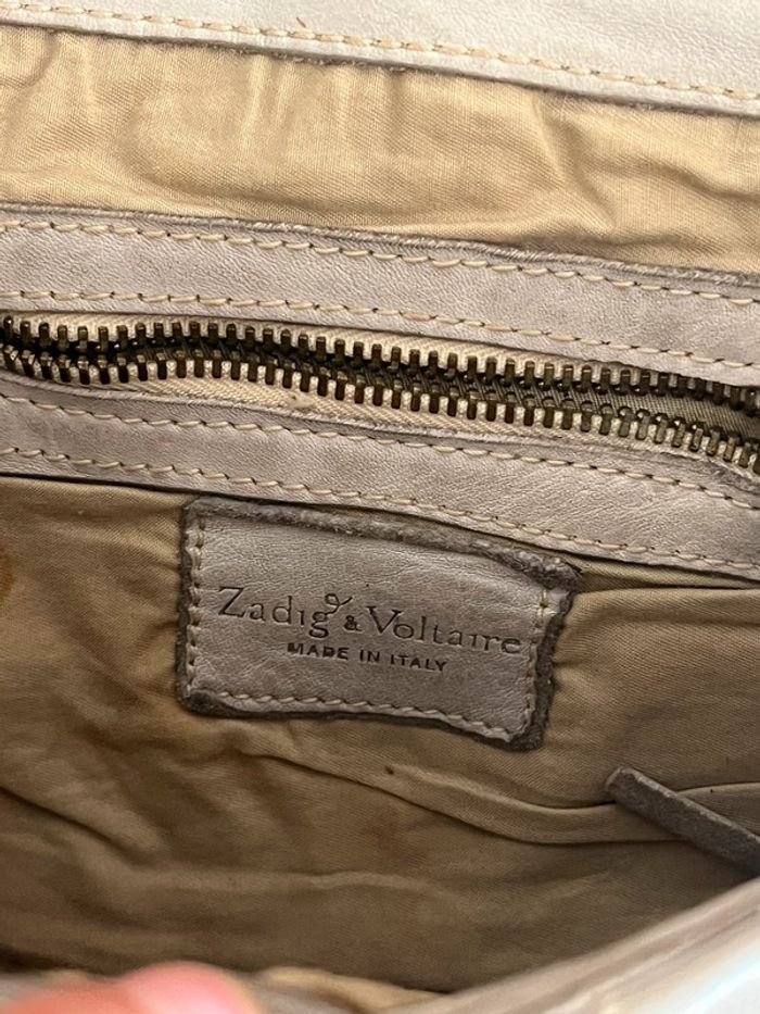 Pochette en cuir beige Zadig & Voltaire - photo numéro 5