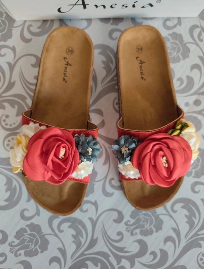 Mules à fleurs pointure 39 Anesia - photo numéro 10