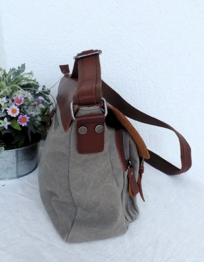Sac cartable style gibecière Mandoline - photo numéro 4