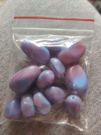 grosses perles acrylique bi-ton