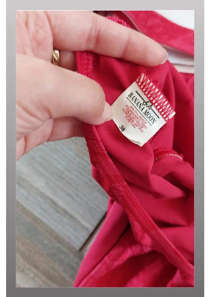 Maillot de bain une pièce rouge avec col à pois - Taille S Banana Moon - photo numéro 3