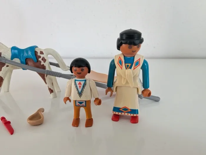 Playmobil 3872 famille indienne avec traineau thème far west - photo numéro 5