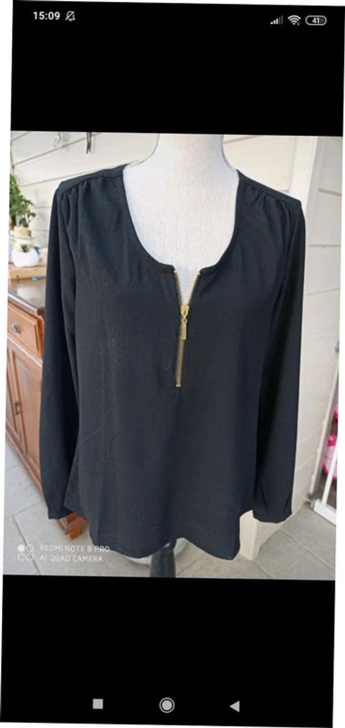 Blouse chemise noire 38/40