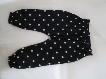Pantalon marine à pois