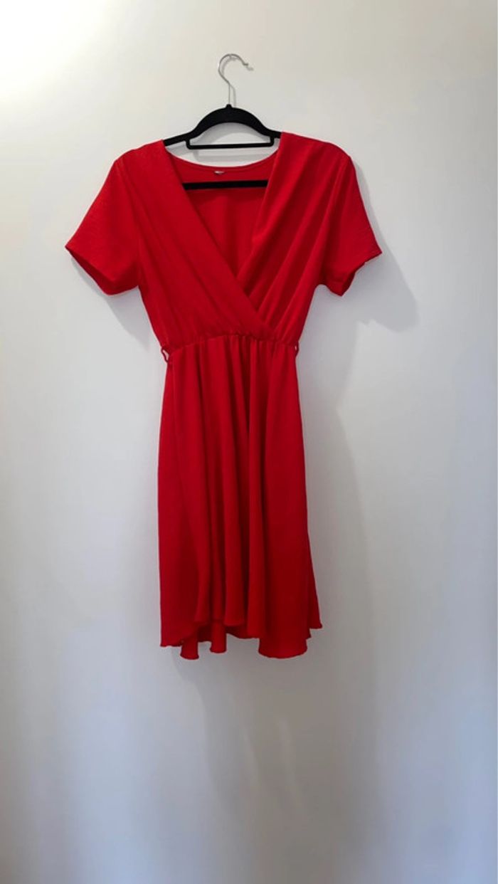Robe cache cœur fluide rouge