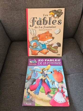 Lot 2 livres Fables de la Fontaine