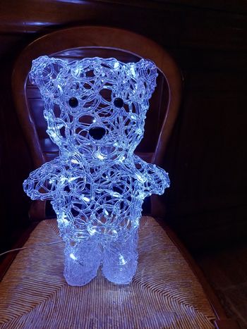 Decoration Noël ours illumine 40 cm