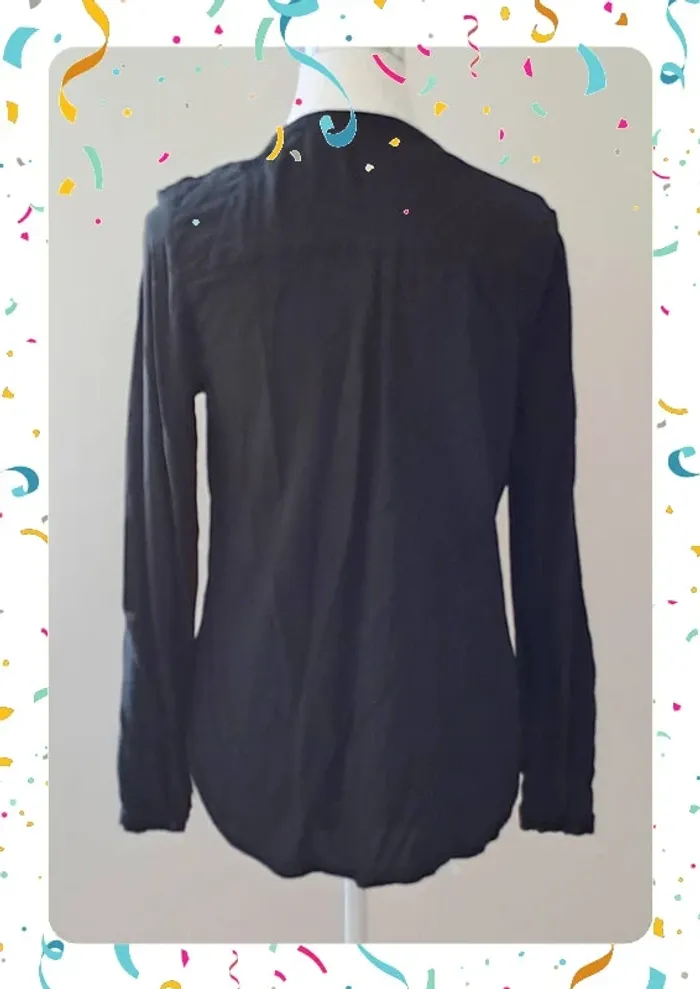 🖤 blouse noir marque camaïeu taille S - photo numéro 5