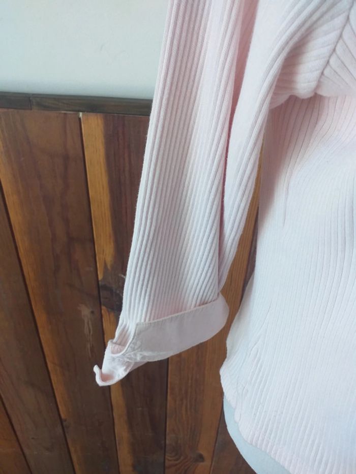 Haut rose côtelé à pression - photo numéro 11