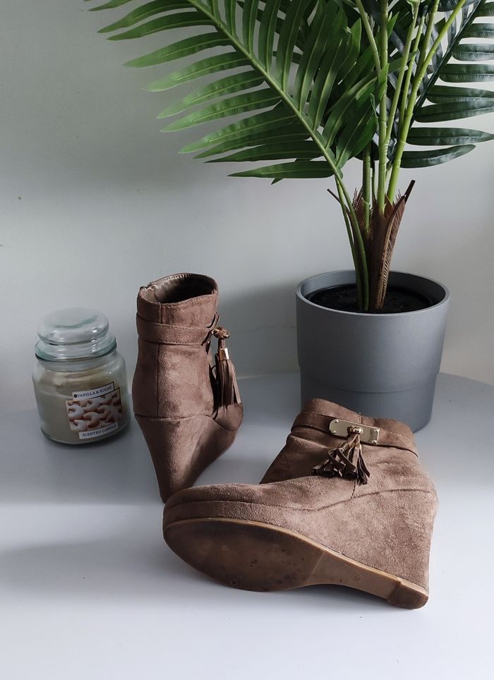 Bottines compensées plateforme