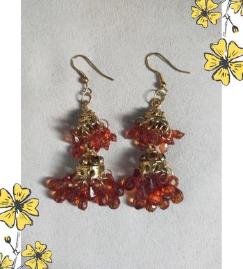 Boucles d’oreilles Larmes de feu - Collection Terres d’Ailleurs