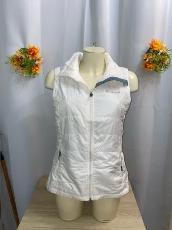 Veste fine sans manche Colombia blanche taille M = 38 - n66q