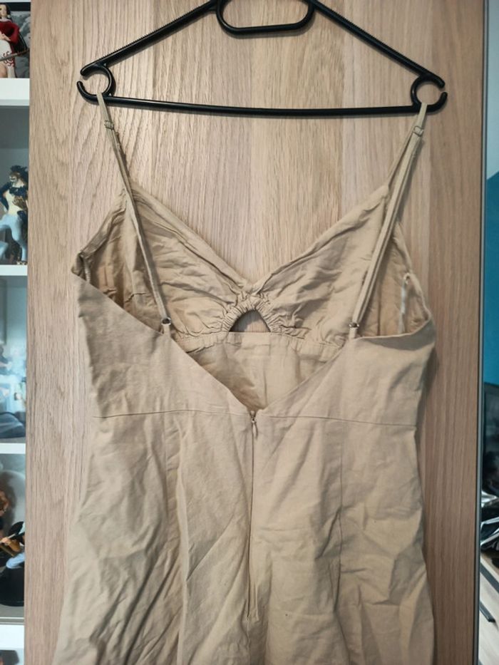Robe beige marron Bershka - Taille L 40 - photo numéro 6