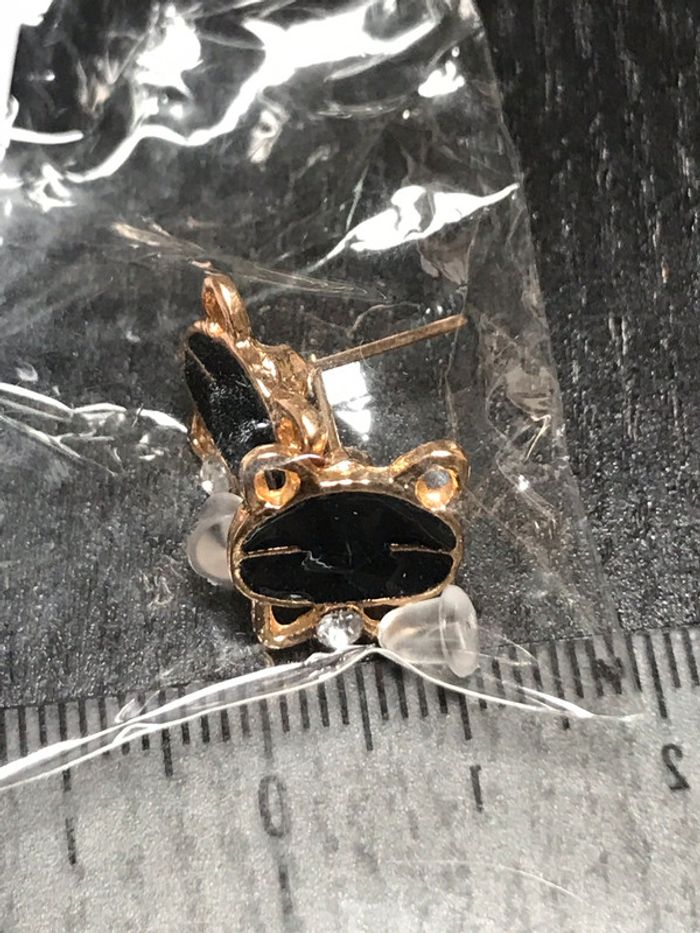 Parure boucles d’oreilles chats strass et bracelet - photo numéro 2