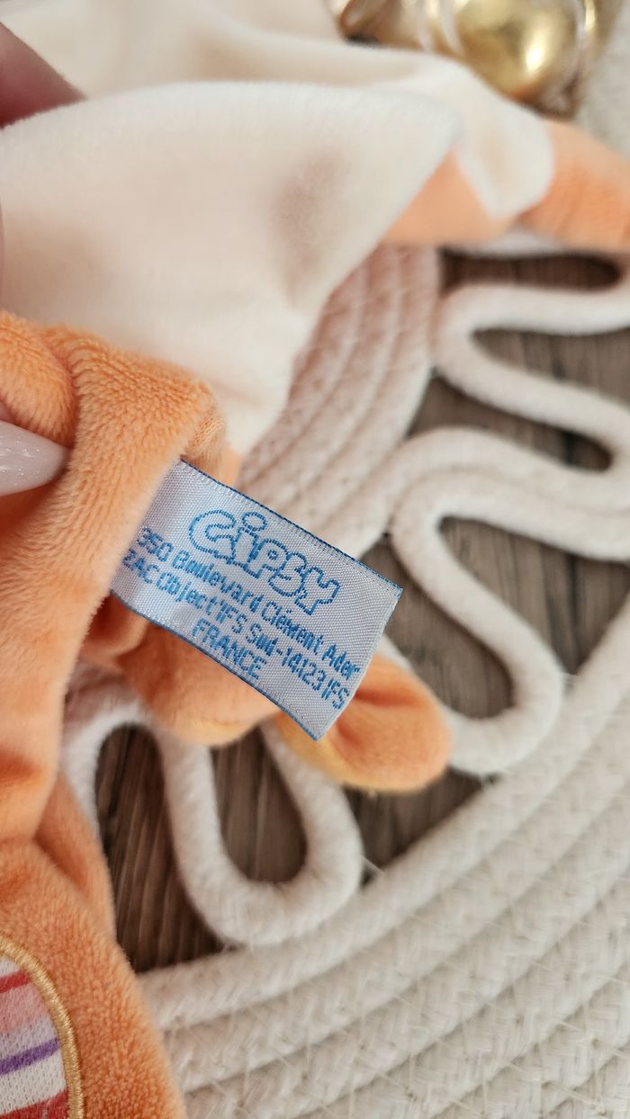Doudou Lange Vache Gipsy Orange Crème - photo numéro 10