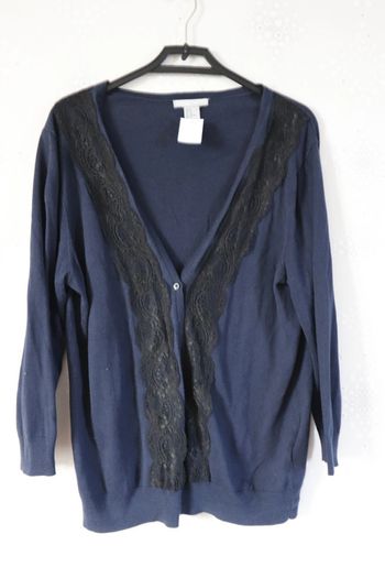 D1606 - gilet bleu marine taille M