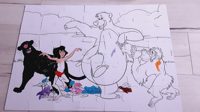 Puzzle enfant Livre de la jungle 35 pièces Maxifloor double face 70 x 50 cm - photo numéro 5