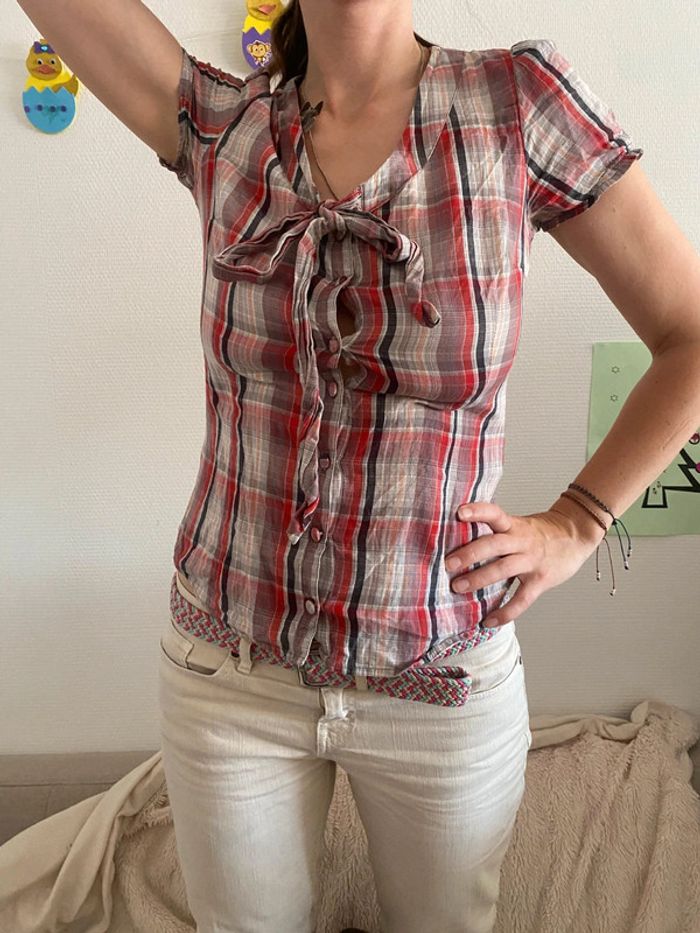 Chemise à carreaux H&M 🔸 t.38  🔄 - photo numéro 4