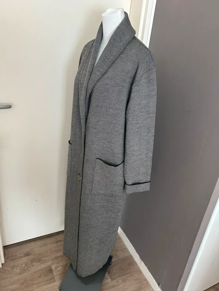 fabrice karel manteau, gilet, long, caban gris oversize - photo numéro 7
