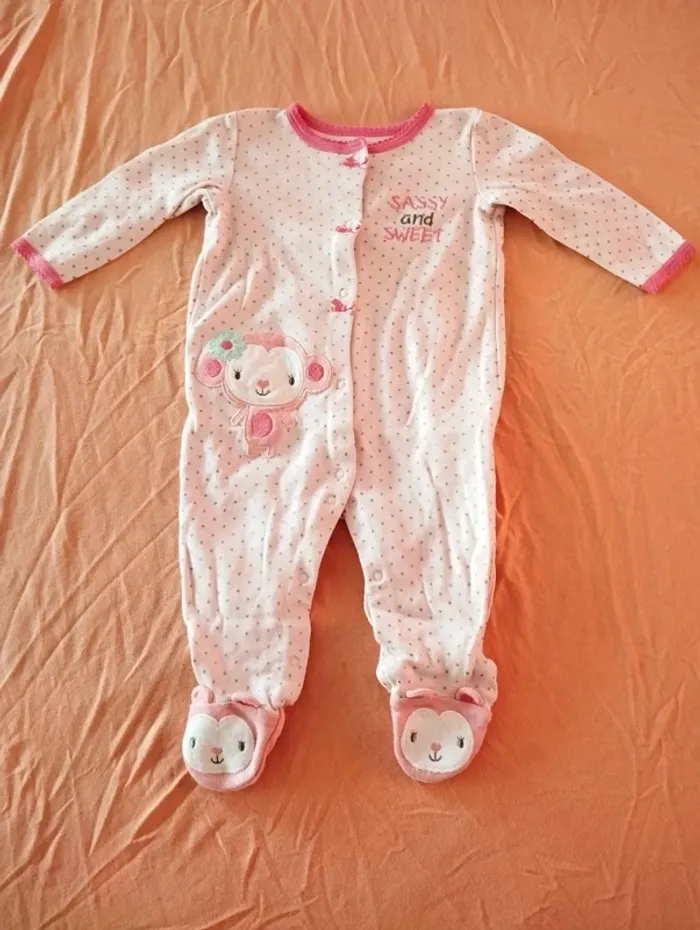 * Pyjama rose, blanc, argenté T6M BabiesRus