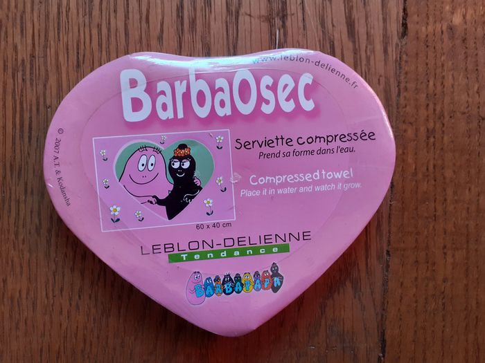 Neuf une serviette compressée barbapapa barbaosec - photo numéro 2