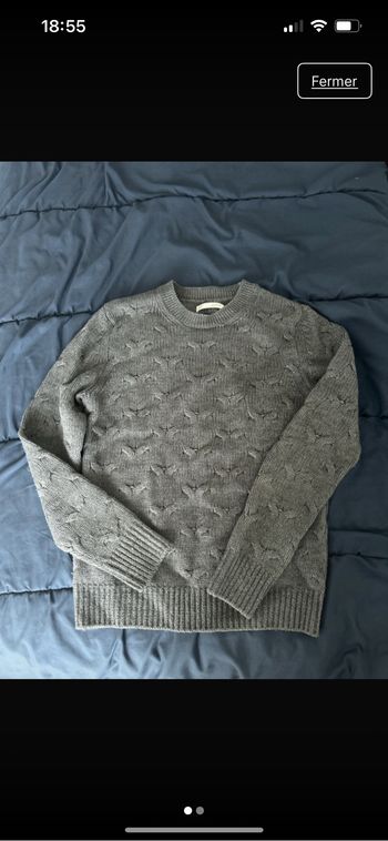 Pull gris homme
