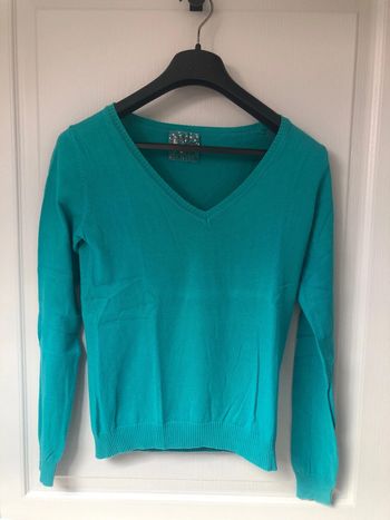 Pull cache cache taille 2 turquoise