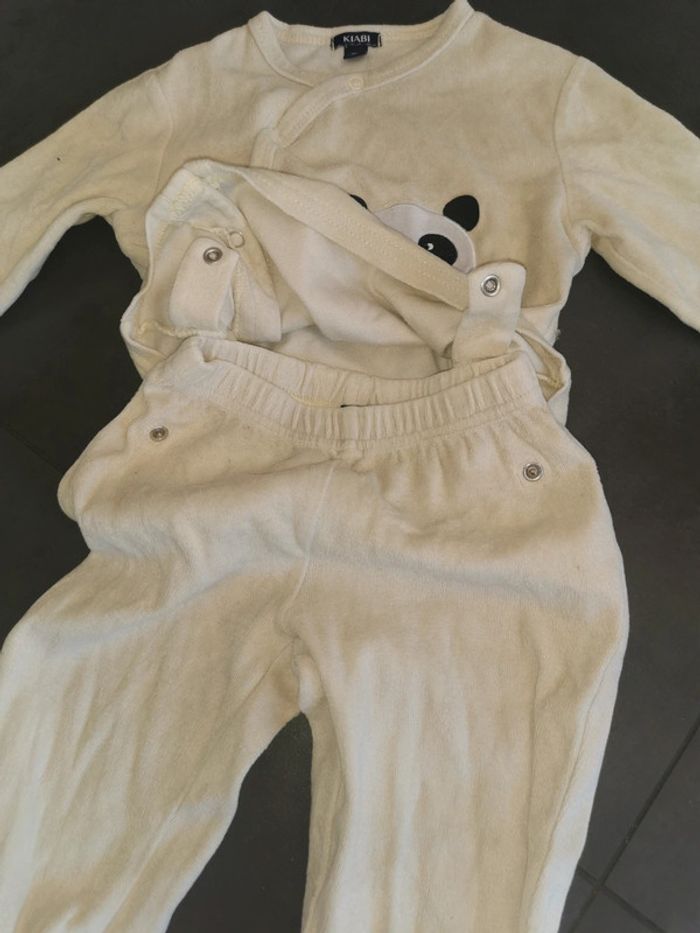 Pyjama 2 pièces velours Kiabi 18 mois panda - photo numéro 5