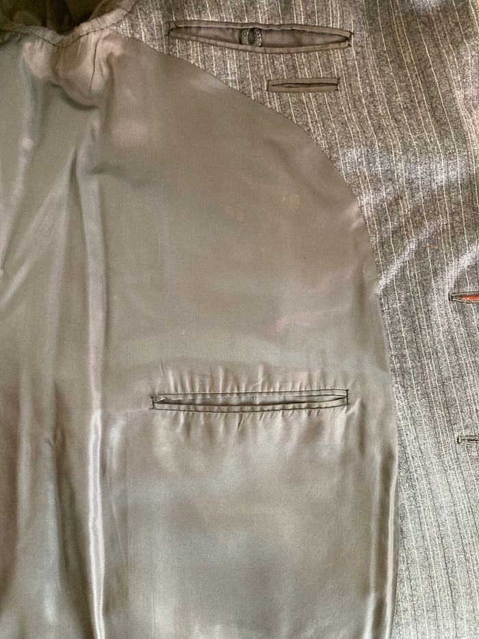 Veste costume grise pure laine vierge - photo numéro 5