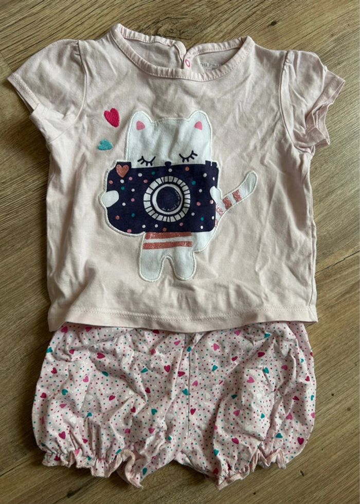 Ensemble dpam fille 12 mois