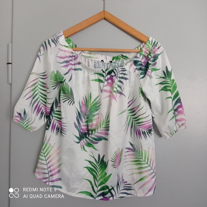 Top blanc à motifs t38/40