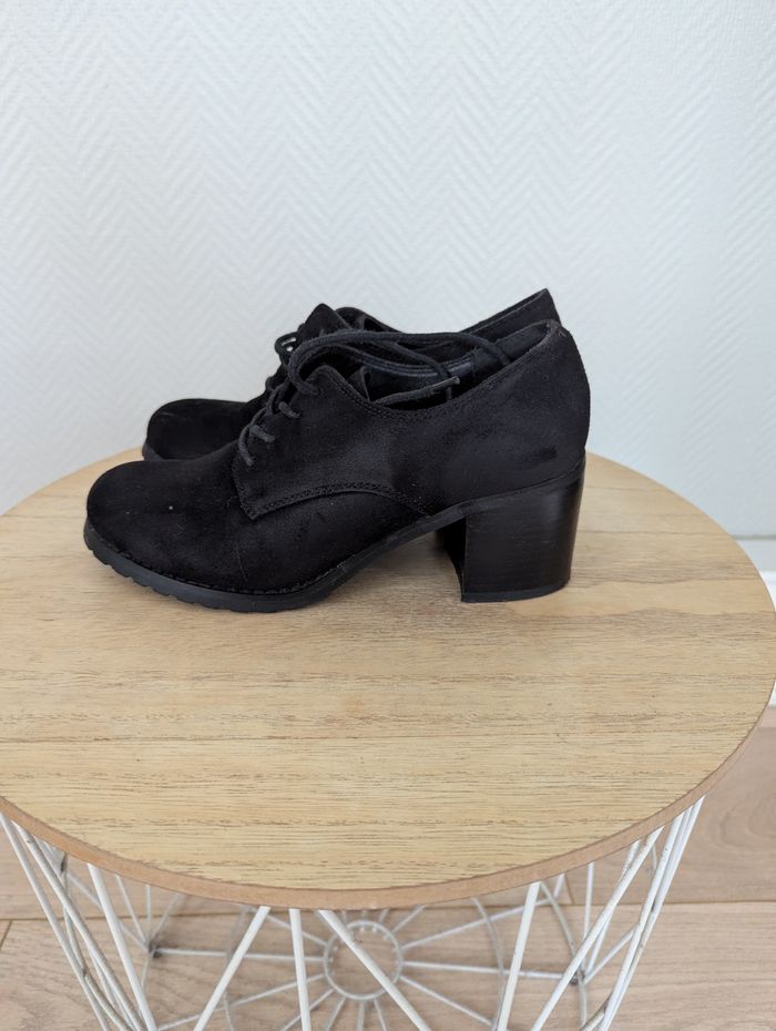 Chaussures à talons noires en daim – La Halle – Taille 37 - photo numéro 3