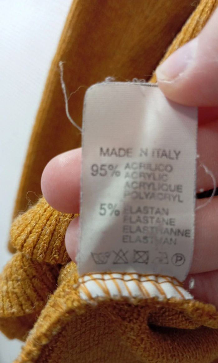 Pull jaune avec col - photo numéro 7