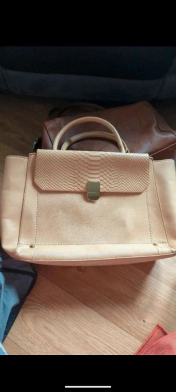 Sac Minelli beige taille moyenne