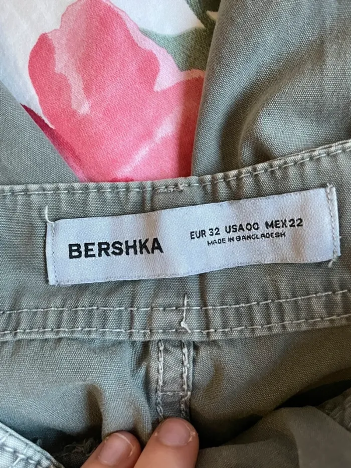 Pantalon Cargo Gris Bershka - photo numéro 3