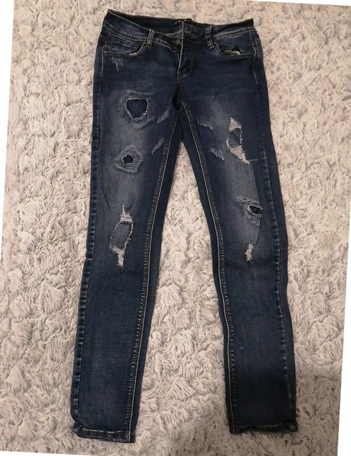 jeans skinny sans marque bleu taille 38