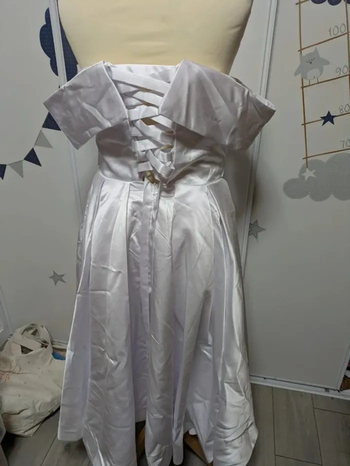 Robe trapèze de mariage taille 38 corsage laçage - photo numéro 8