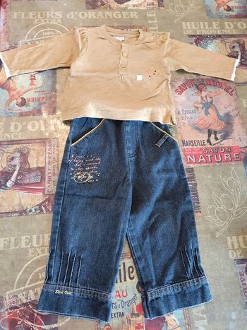 Ensemble mi-saison jean 24 mois