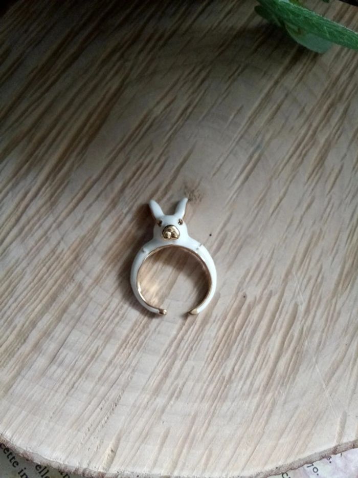 Bague émaillée lapin blanc - photo numéro 2