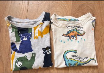 Lot 2 t-shirts manches longues Primark 5/6 ans