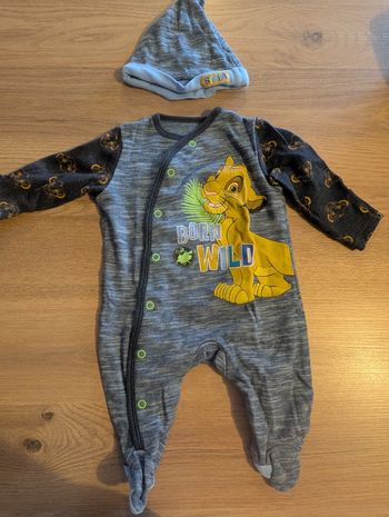 Pyjamas Disney Primark 3 mois "Simba" + bonnet