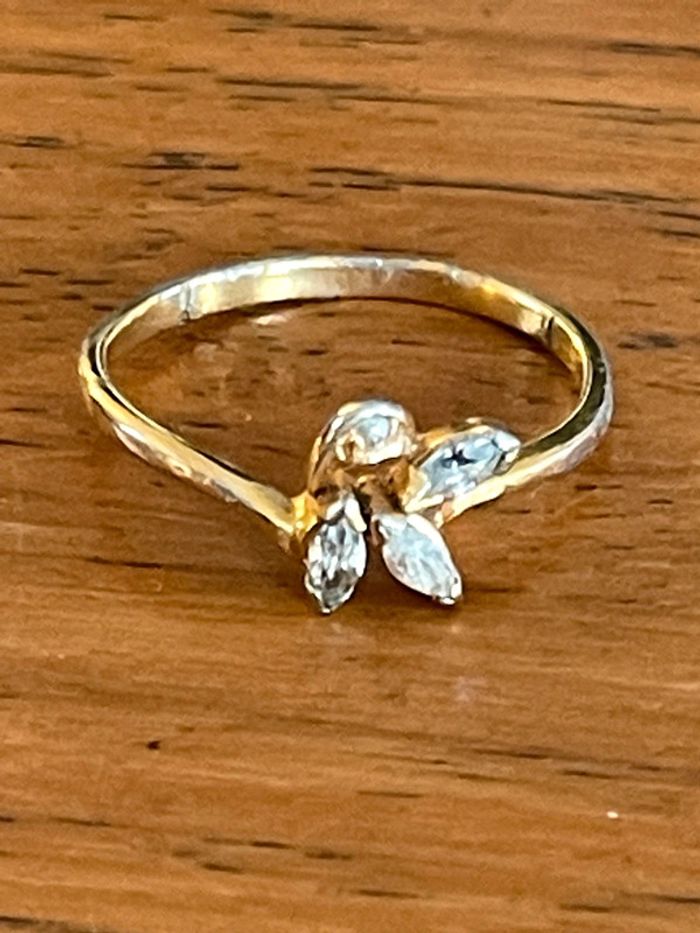 Bague doré vintage avec pierres TDD 52 - photo numéro 4