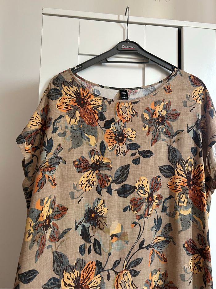 Robe longue marron à motifs Neuve Shein Taille XL - photo numéro 3