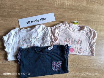 Lot de tee-shirt manches courtes